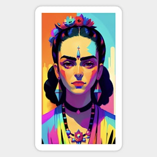 Frida's Colorful Fiesta: Illustrative Celebration Magnet